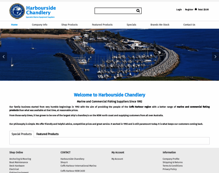 Harboursidechandlery.com.au thumbnail