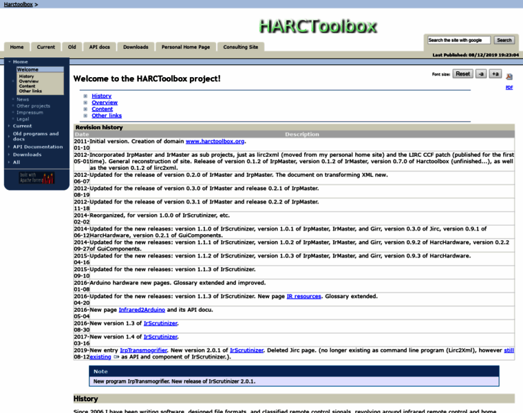 Harctoolbox.org thumbnail