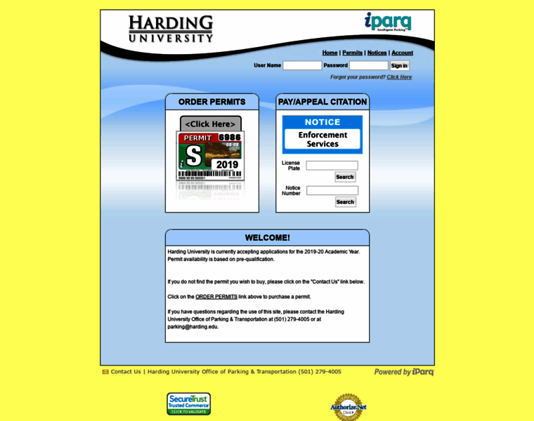 Harding.thepermitstore.com thumbnail