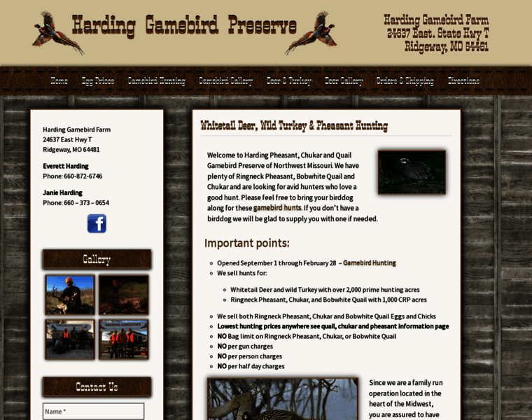 Hardinggamebirds.com thumbnail