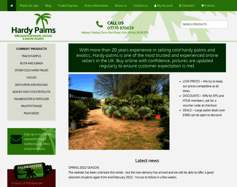 Hardy-palms.co.uk thumbnail