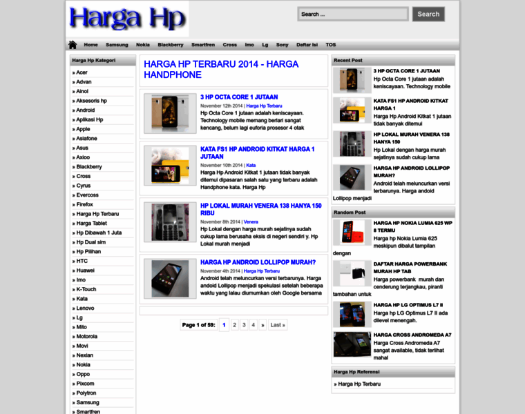 Hargahpterbaru.net thumbnail