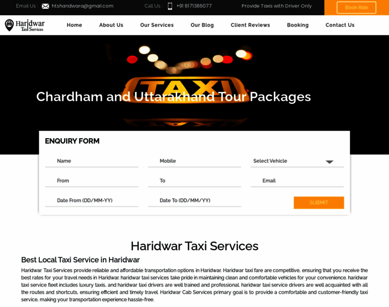 Haridwartaxiservices.co.in thumbnail