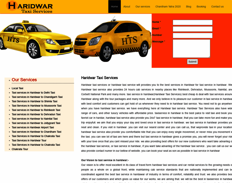 Haridwartaxiservices.in thumbnail