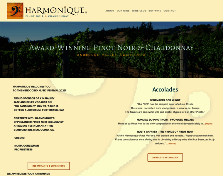 Harmoniquewine.com thumbnail