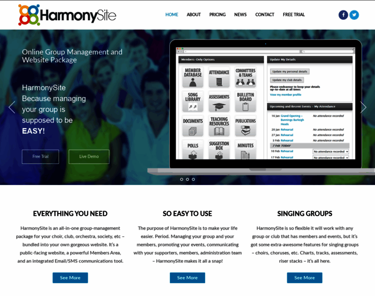 Harmonysite.com thumbnail