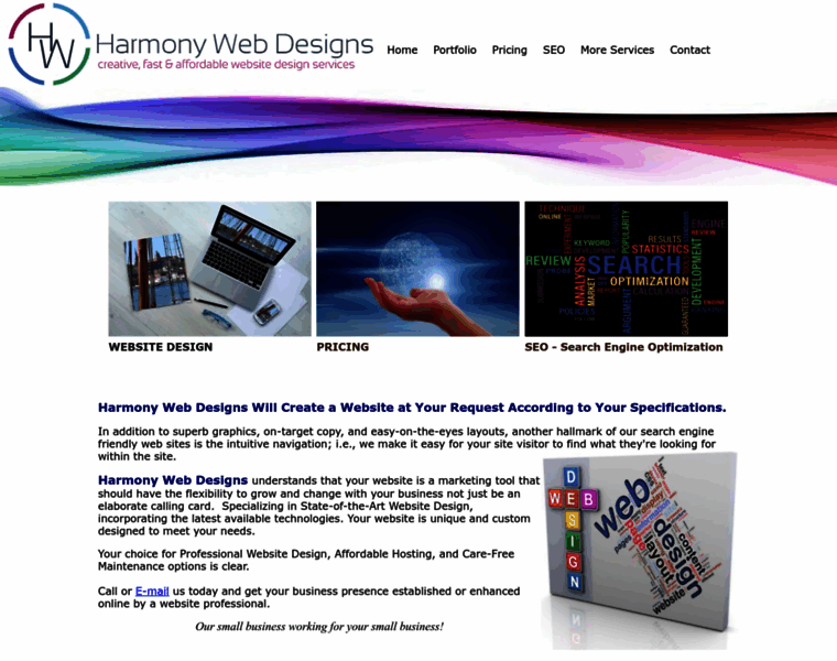Harmonywebdesigns.com thumbnail