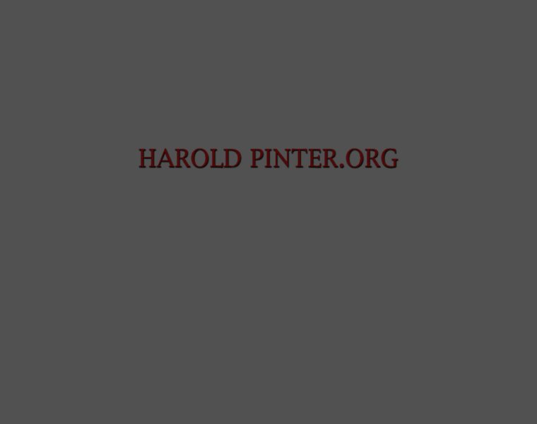 Haroldpinter.org thumbnail