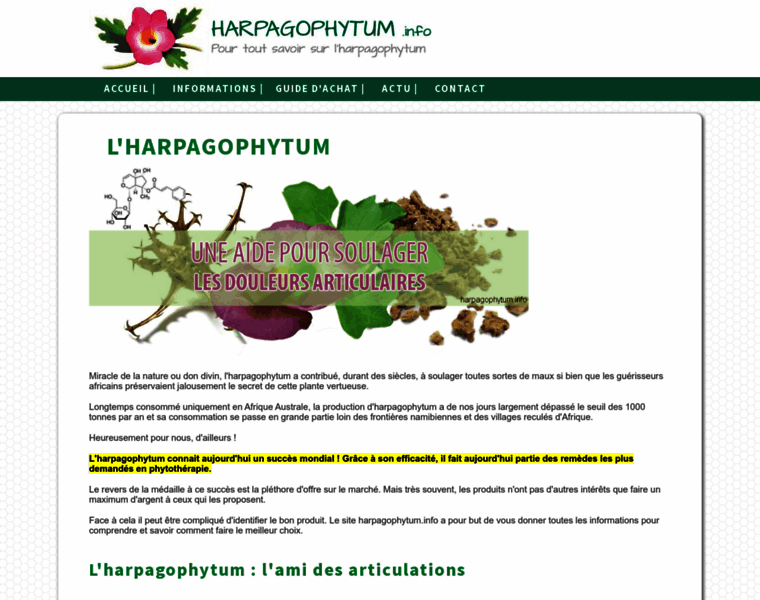 Harpagophytum.info thumbnail