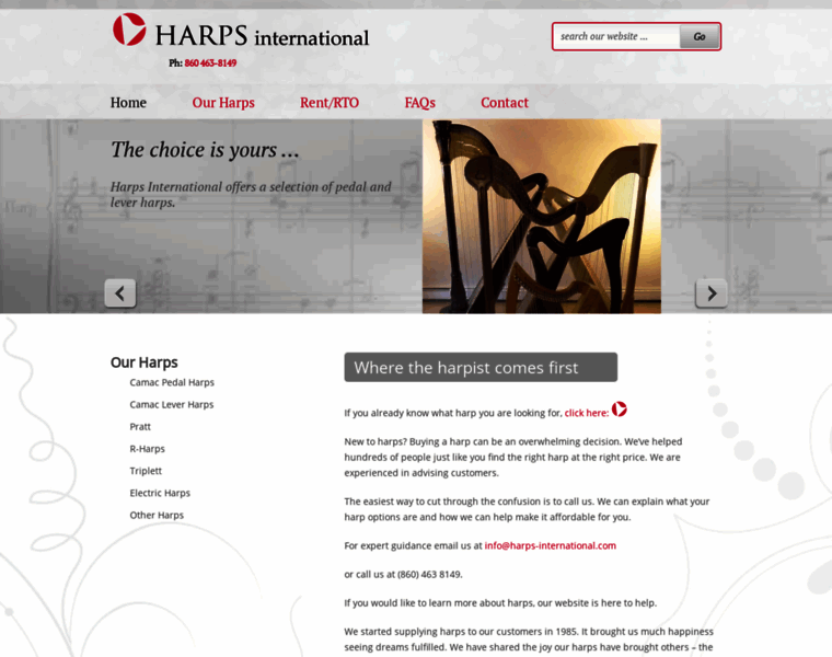 Harps-international.com thumbnail