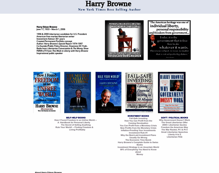 Harrybrowne.org thumbnail