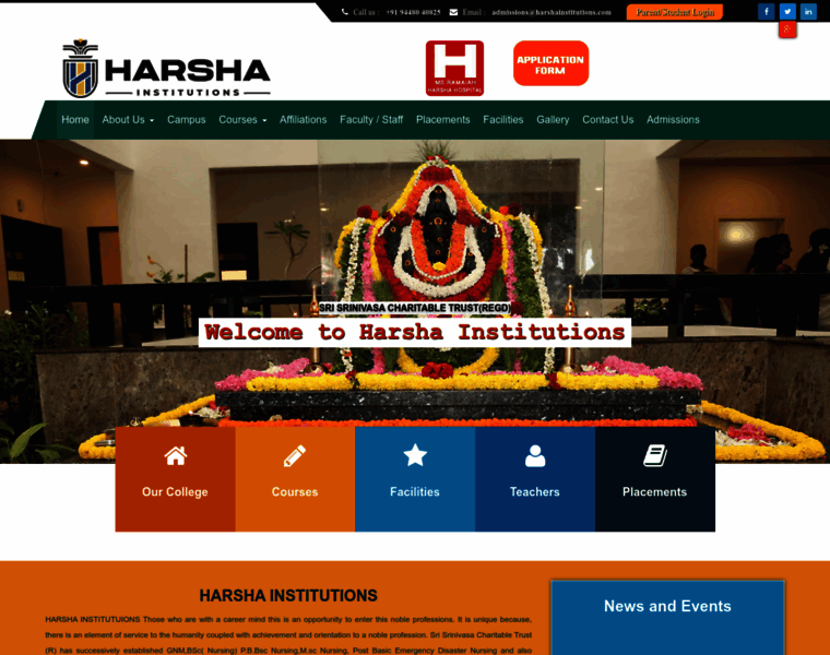Harshainstitutions.com thumbnail