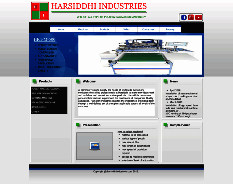 Harsiddhiindustries.com thumbnail