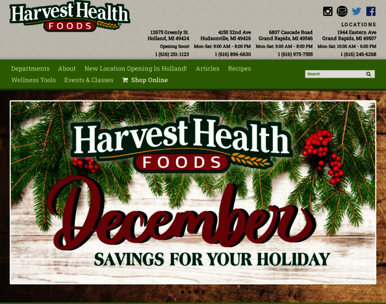 Harvesthealthfoods.com thumbnail