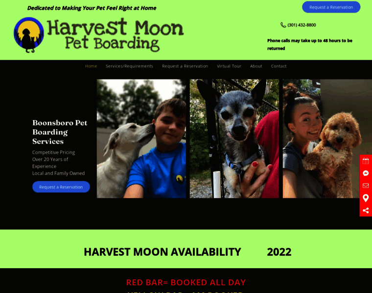 Harvestmoonpetboarding.com thumbnail