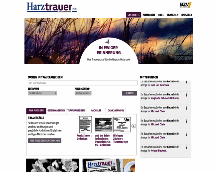 Harztrauer.de thumbnail