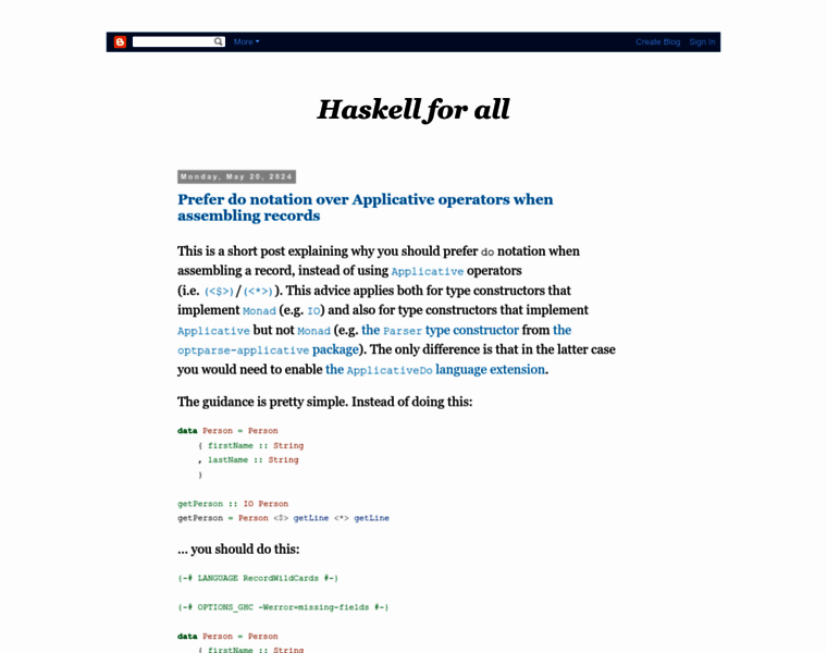 Haskellforall.com thumbnail