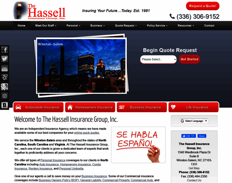 Hassellinsurance.com thumbnail
