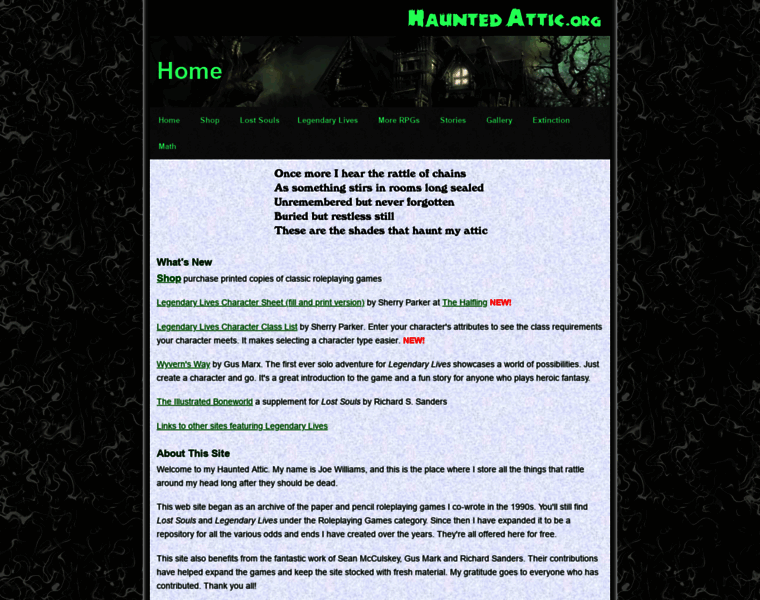 Hauntedattic.org thumbnail