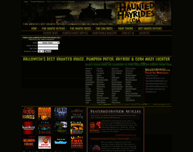 Hauntedhayrides.com thumbnail