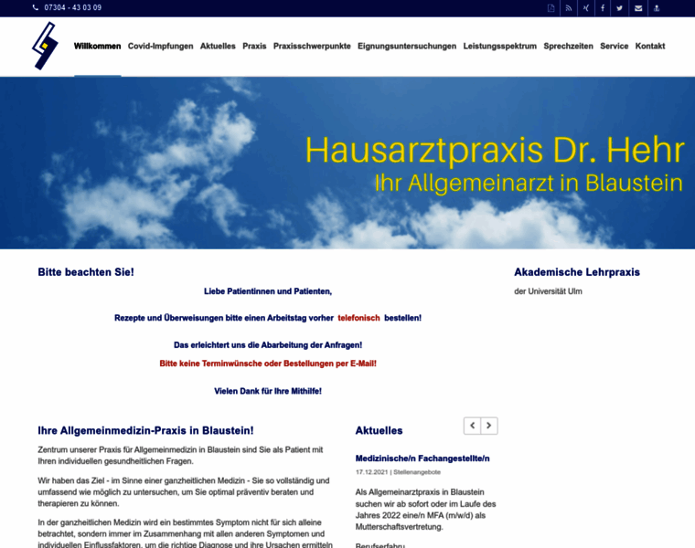 Hausarzt-blaustein.de thumbnail