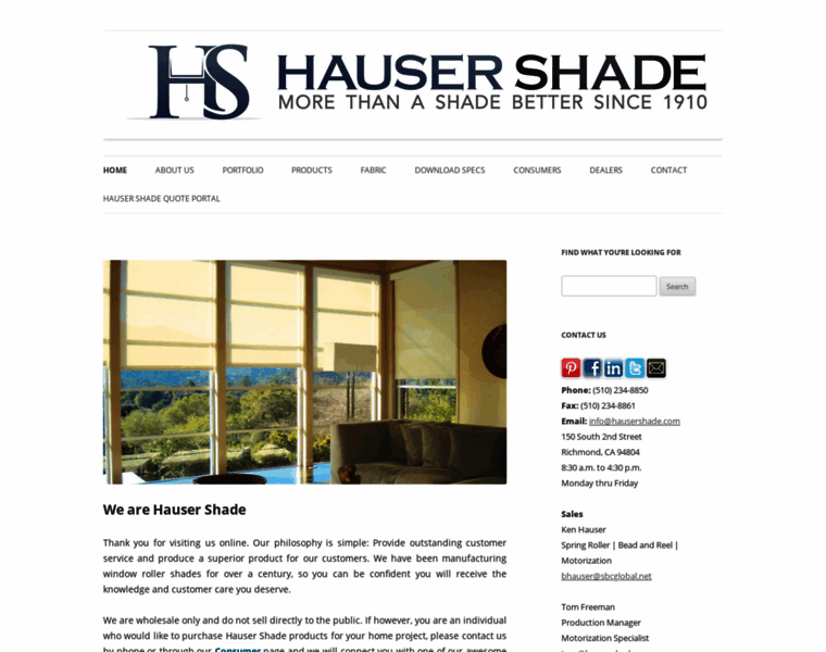 Hausershade.com thumbnail