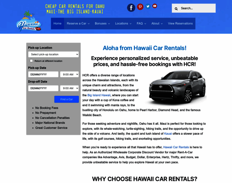 Hawaiicarrentals.net thumbnail
