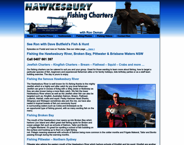 Hawkesburyfishingcharters.com.au thumbnail
