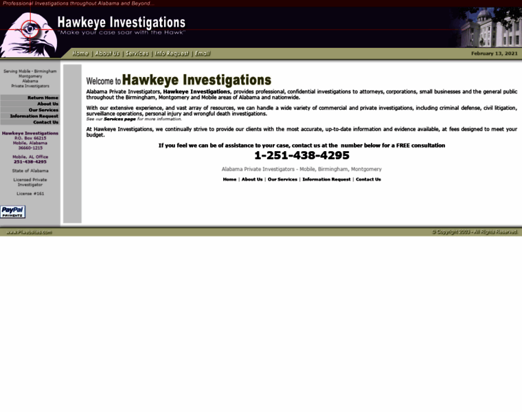 Hawkeyeinvestigations.net thumbnail