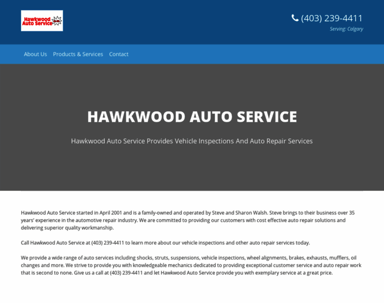 Hawkwoodautoservice.ca thumbnail