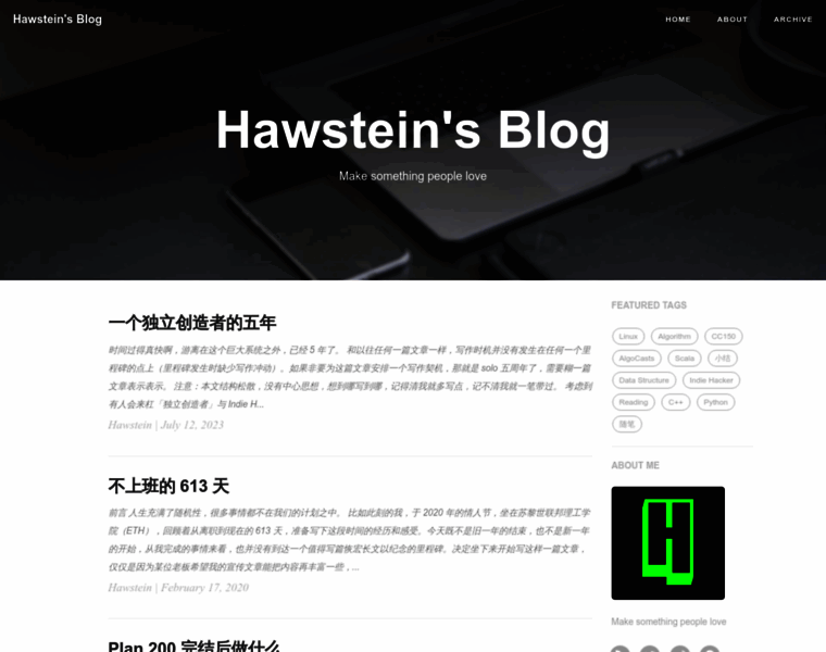 Hawstein.com thumbnail