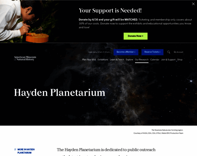Haydenplanetarium.org thumbnail