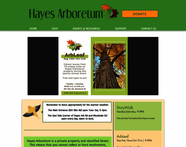 Hayesarboretum.org thumbnail