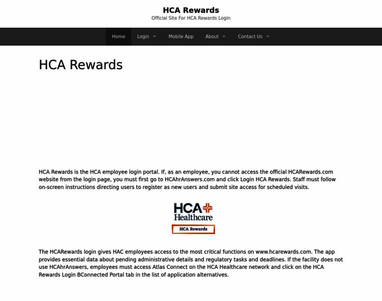 Hca-rewards.com thumbnail