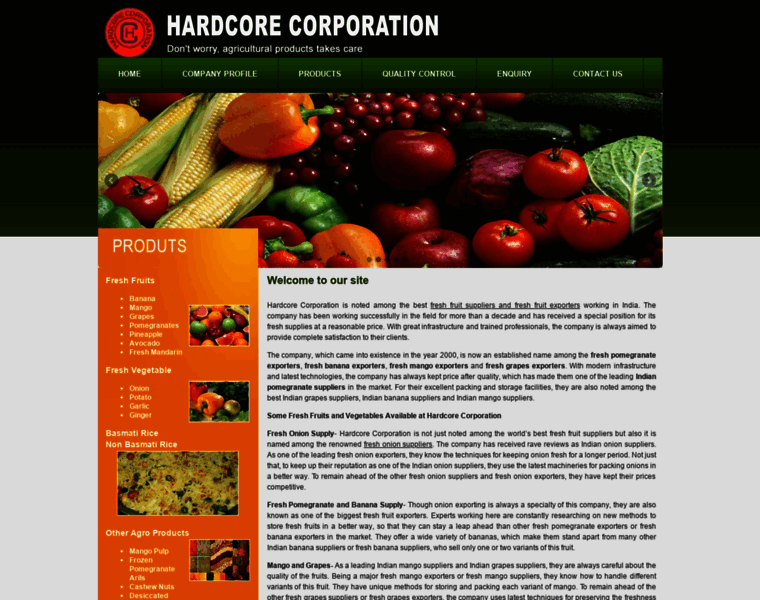 Hcagroexports.in thumbnail