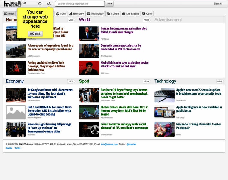 Headlinereader.com thumbnail Headlinereader.com thumbnail