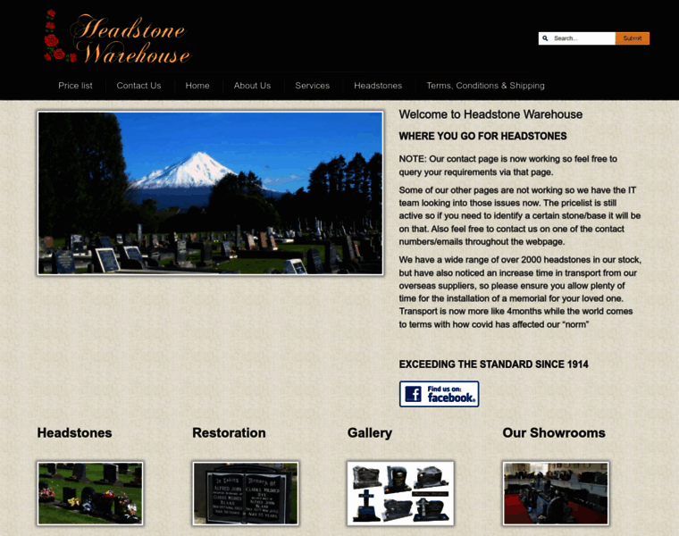 Headstonewarehouse.co.nz thumbnail