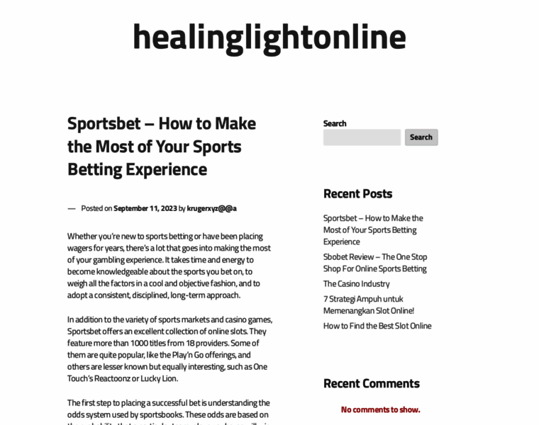 Healinglightonline.com thumbnail