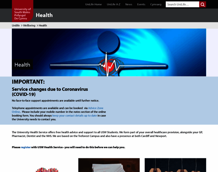 Health.southwales.ac.uk thumbnail