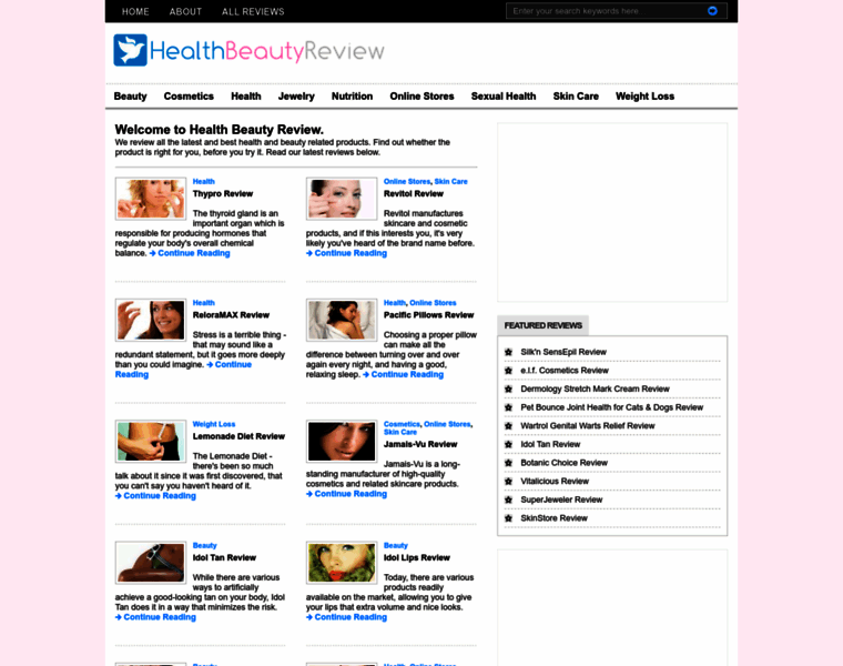 Healthbeautyreview.com thumbnail