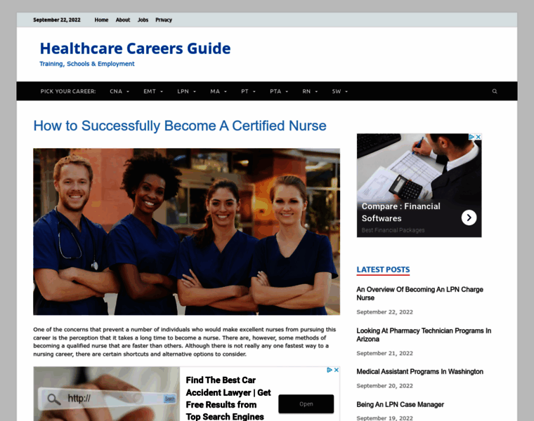Healthcarecareersguide.com thumbnail