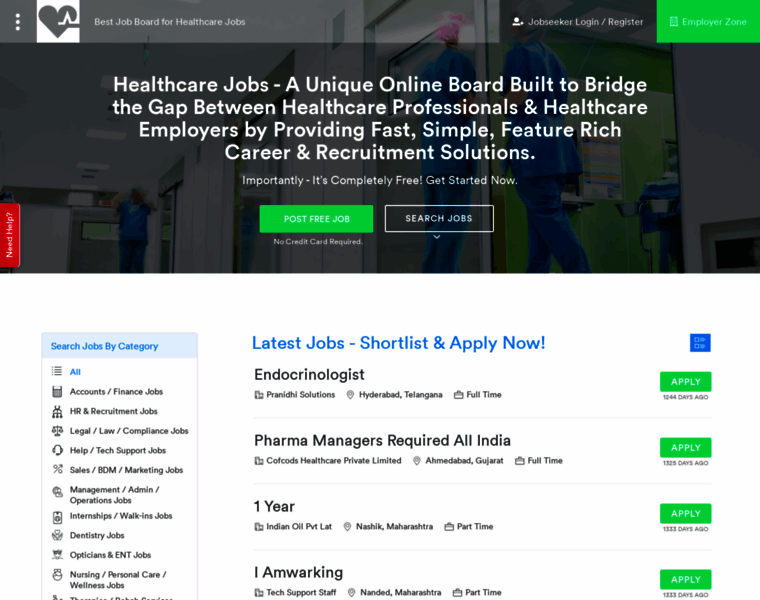 Healthcarejobs.net.in thumbnail