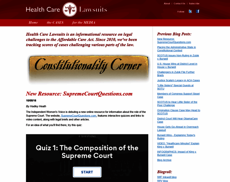 Healthcarelawsuits.org thumbnail