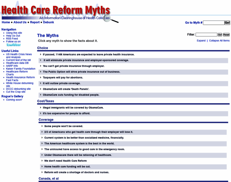 Healthcarereformmyths.org thumbnail