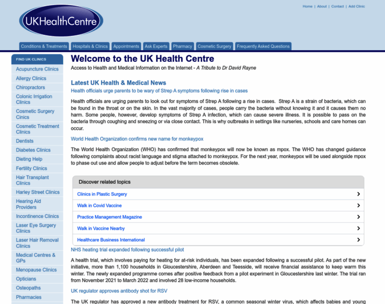 Healthcentre.org.uk thumbnail Healthcentre.org.uk thumbnail