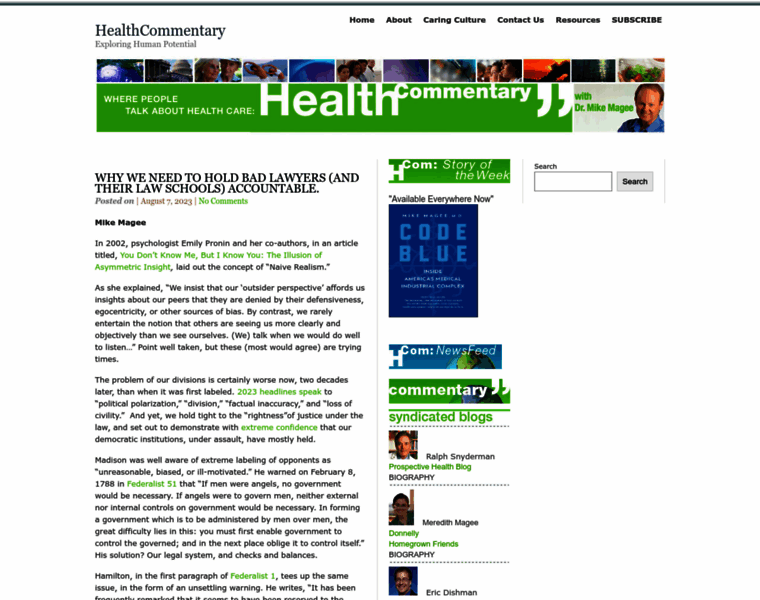 Healthcommentary.org thumbnail