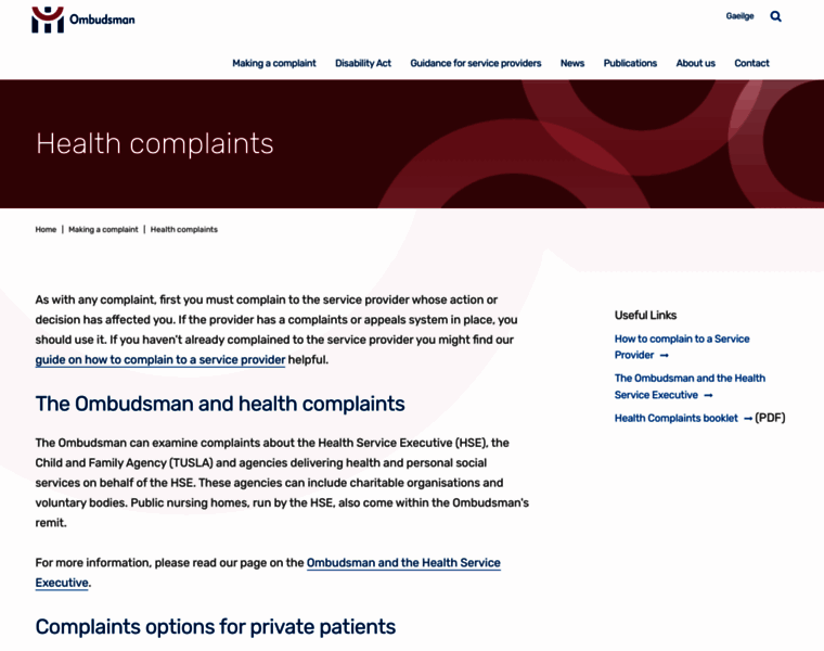 Healthcomplaints.ie thumbnail