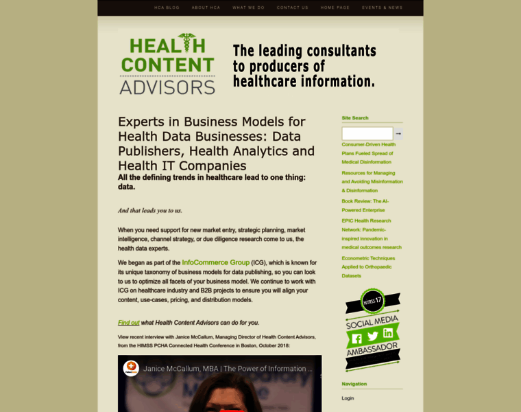 Healthcontentadvisors.com thumbnail