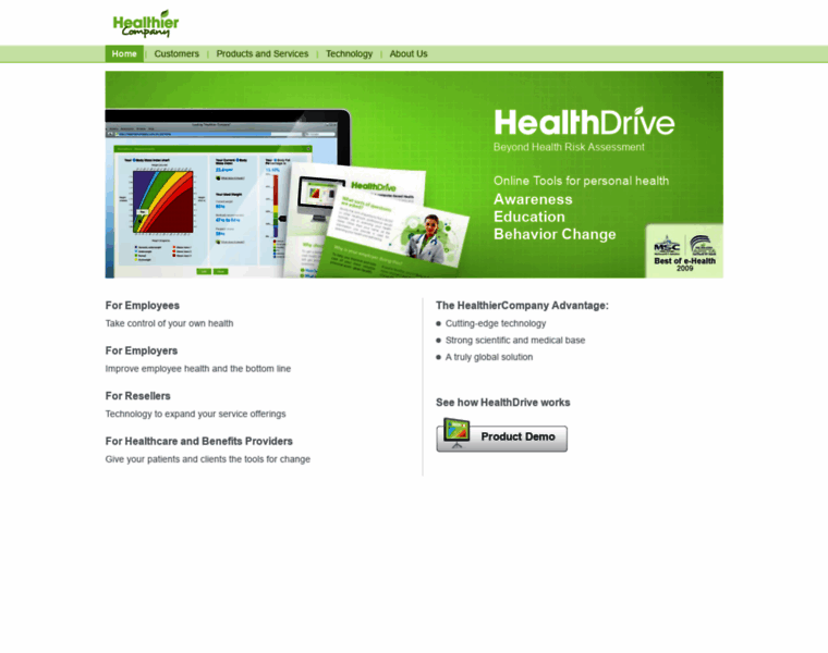 Healthiercompany.com thumbnail