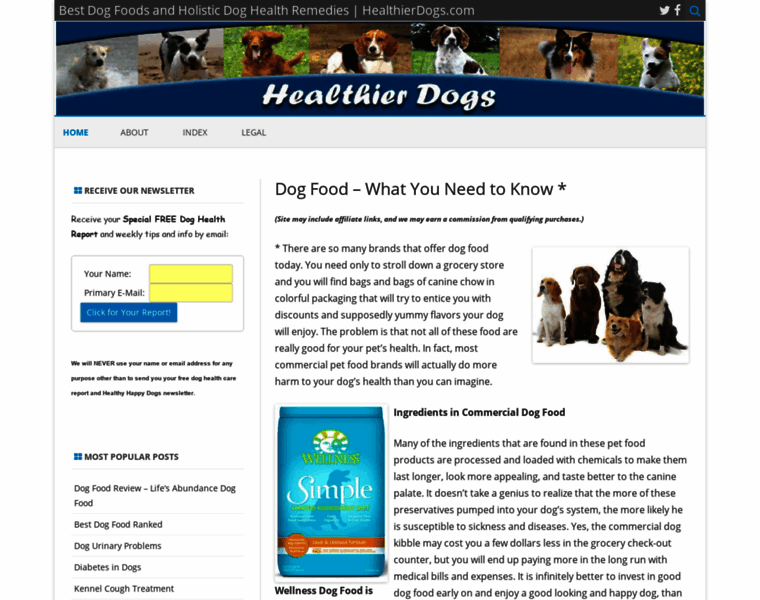 Healthierdogs.com thumbnail